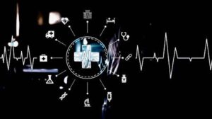 Ongoing AML Monitoring: An artistic representation of a car adorned with a heartbeat line and medical symbols, merging transportation and healthcare themes.